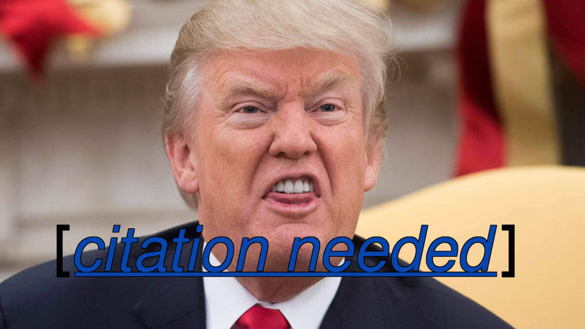 Trump with [citation needed] over him