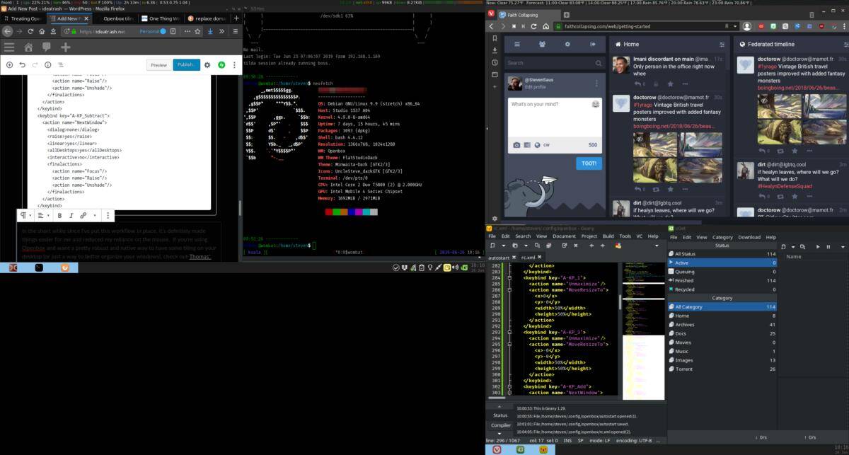 Organizing and Tiling Your Windows on #Openbox Using Only… Openbox