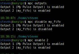 mpc outputs
mpc disable my_fifo
mpc enable 2