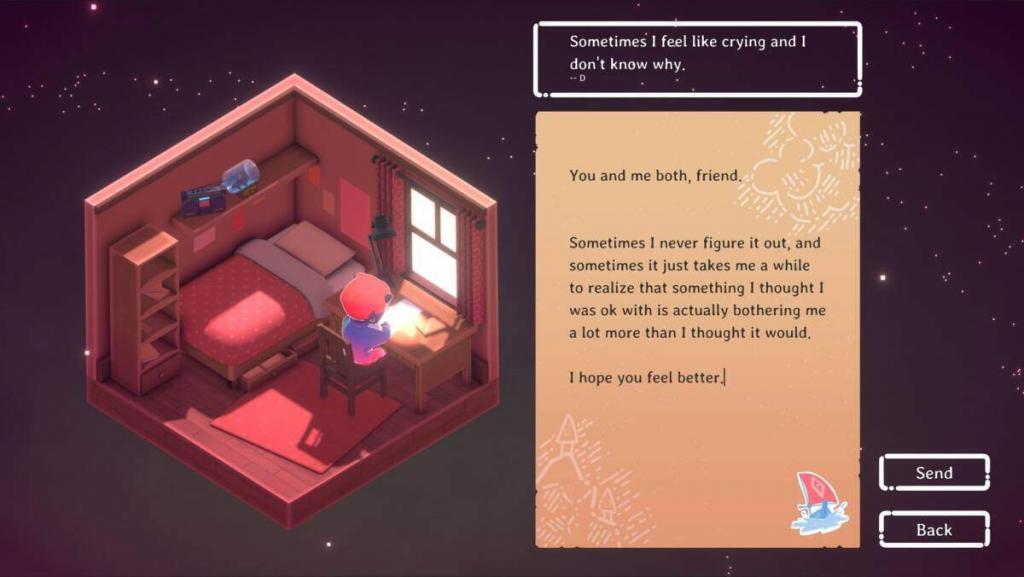 screenshot of "Kind Words"