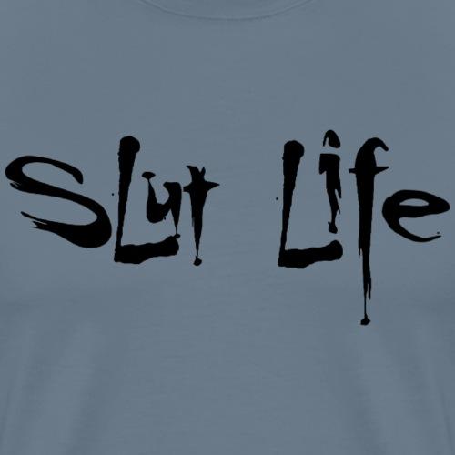 Design that says "Slut Life" that may be reminiscent of some beach wear.